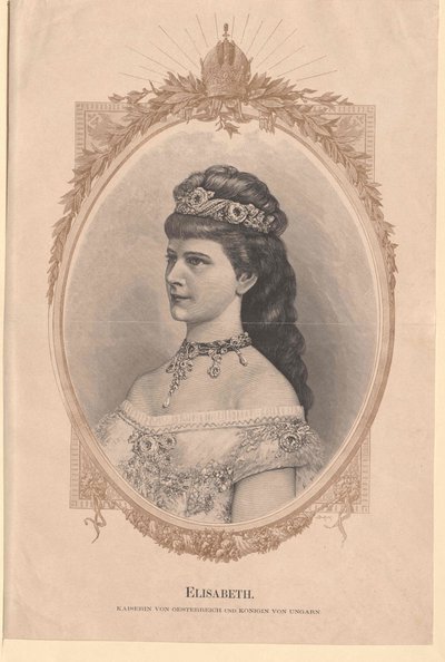 Rakouská císařovna Alžběta od Artist Unknown