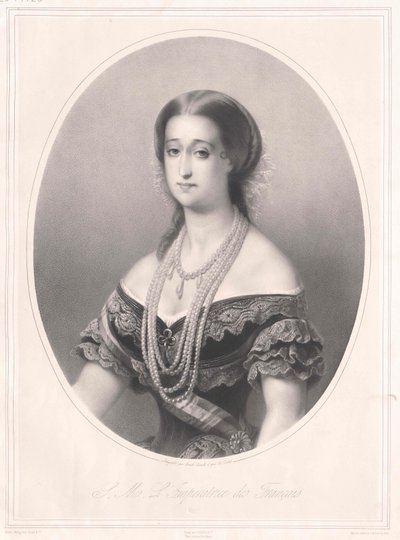 Francouzská císařovna Eugenie od Artist Unknown