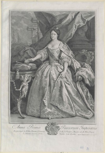 Ruská carevna Anna Ioannovna od Artist Unknown