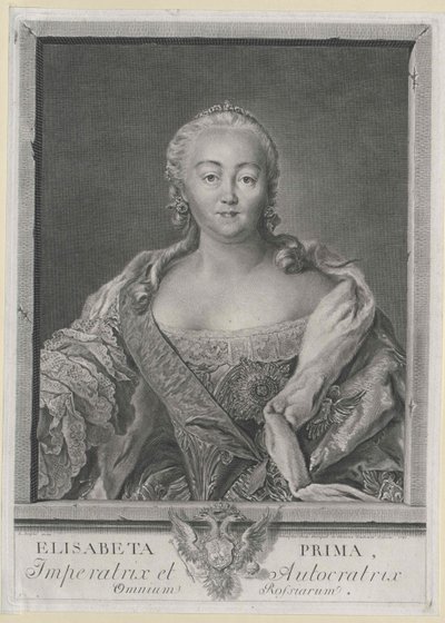 Ruská císařovna Alžběta od Artist Unknown