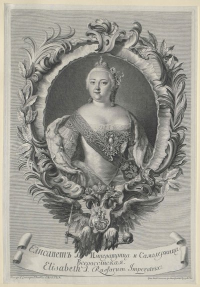 Ruská císařovna Alžběta od Artist Unknown