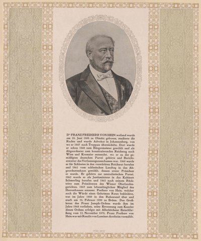 Franz Baron Hein (tisk) od Artist Unknown