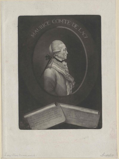 Franz Moritz hrabě Lacy (tisk) od Artist Unknown