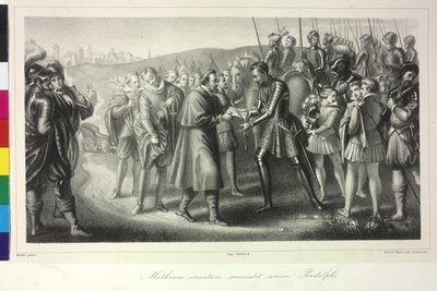 František z Dietrichštejna zasílá králi Matěji I. dopis císaře Rudolfa II. od Artist Unknown