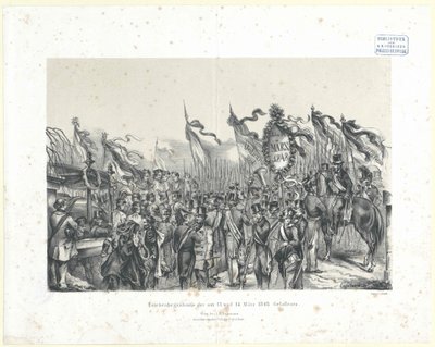Pohřeb 13. a 14. března 1848 osoby zabité v boji od Artist Unknown