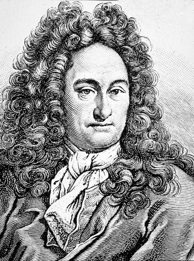G W Leibniz Gottfried Wihlem (rytina) od Artist Unknown