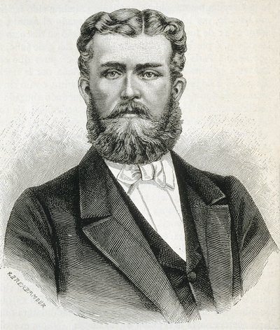 HOHENZOLLERN-SIGMARINGEN, Leopold (1835-1905). Bratr rumunského krále Karola I. a otec budoucího rumunského krále Ferdinanda. Rytina od Artist Unknown