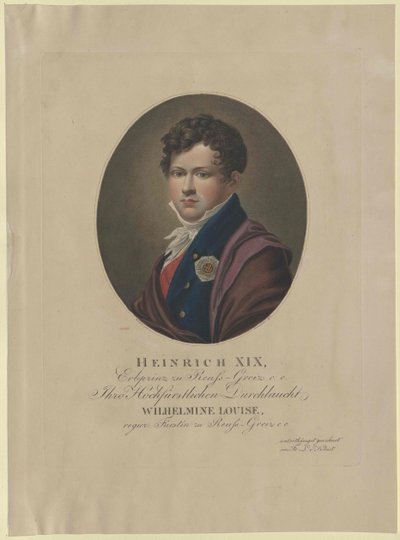 Heinrich hrabě Reuss zu Greiz od Artist Unknown