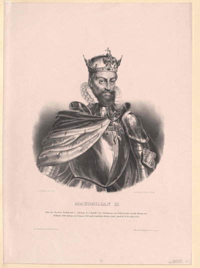 Císař Svaté říše římské Maxmilián II. od Artist Unknown