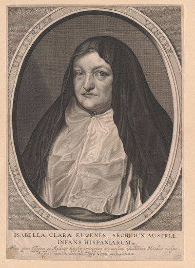Španělská infantka Isabella Clara Eugenia od Artist Unknown