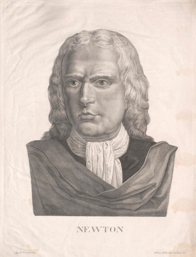 Isaac Newton (tisk) od Artist Unknown