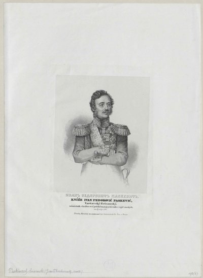 Ivan hrabě Paskevich-Erivan od Artist Unknown