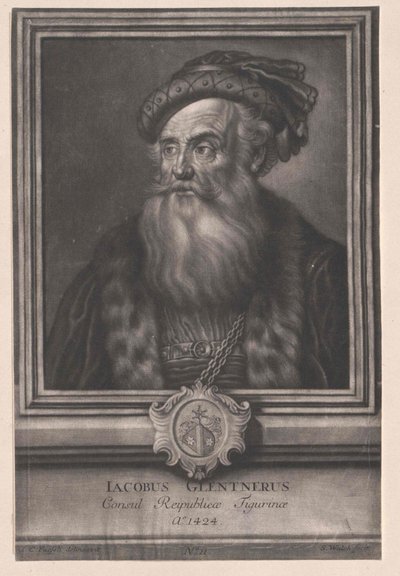 Jakob Glentner (tisk) od Artist Unknown