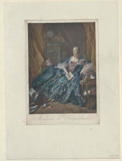 Jeanne Antoinette Poisson Pompadour od Artist Unknown
