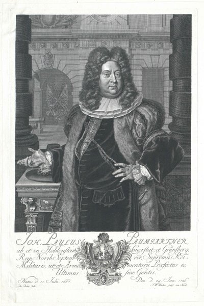 Johann Paul von Paumgartner von Holenstein a Lonnerstadt od Artist Unknown