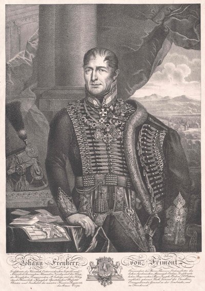 Johann hrabě Frimont von Palota od Artist Unknown