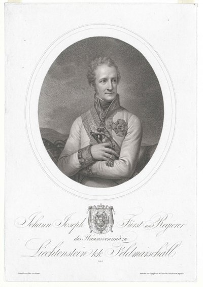 Johann hrabě z Lichtenštejna od Artist Unknown