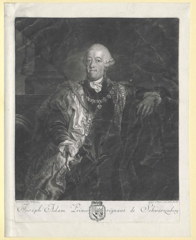 Joseph Adam Johann Nepomuk hrabě von Schwarzenberg (vrchol) od Artist Unknown