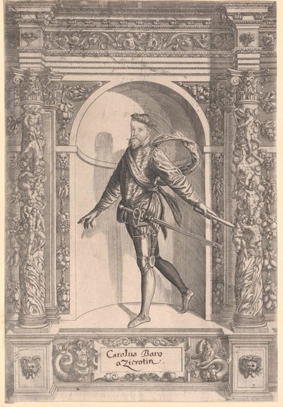 Karel baron z rodu Zierotinů od Artist Unknown