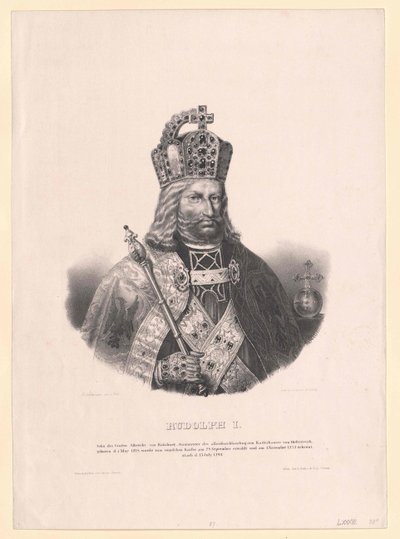Král Rudolf I. Habsburský od Artist Unknown