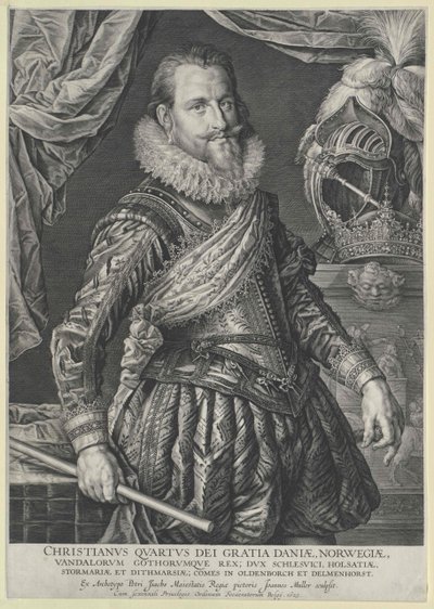 Dánský král Kristián IV. od Artist Unknown