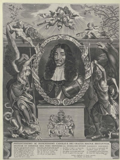 Anglický král Karel II. od Artist Unknown
