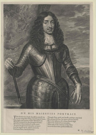 Anglický král Karel II. od Artist Unknown