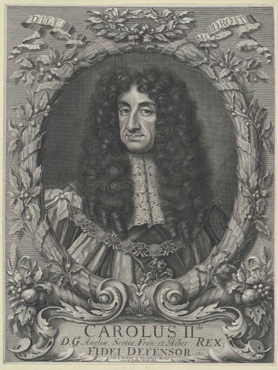 Anglický král Karel II. od Artist Unknown