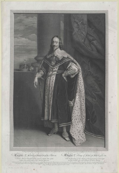 Anglický král Karel I. od Artist Unknown