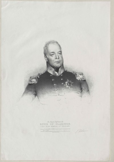 Anglický král Vilém IV. od Artist Unknown