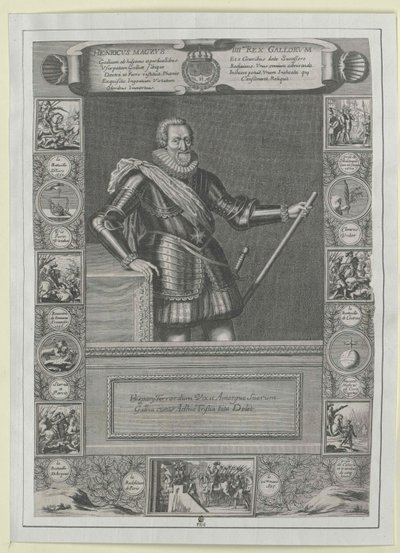 Francouzský král Jindřich IV. od Artist Unknown
