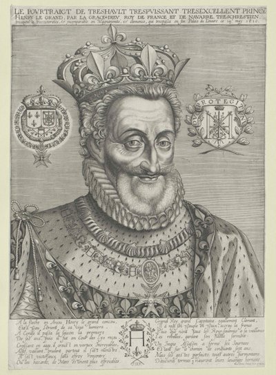 Francouzský král Jindřich IV. od Artist Unknown