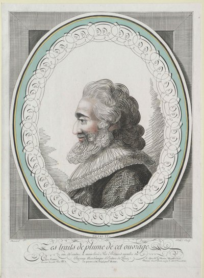 Francouzský král Jindřich IV. od Artist Unknown
