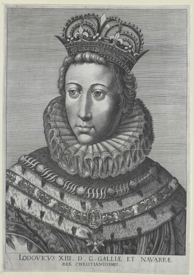 Francouzský král Ludvík XIII. od Artist Unknown