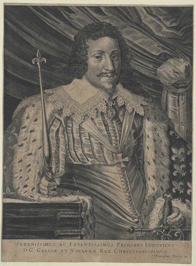 Francouzský král Ludvík XIII. od Artist Unknown