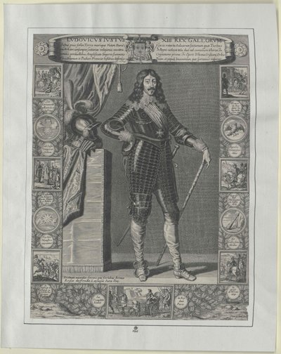 Francouzský král Ludvík XIII. od Artist Unknown