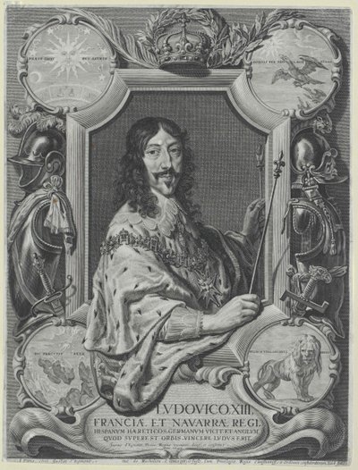 Francouzský král Ludvík XIII. od Artist Unknown