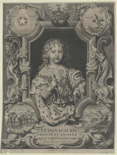 Francouzský král Ludvík XIV. od Artist Unknown