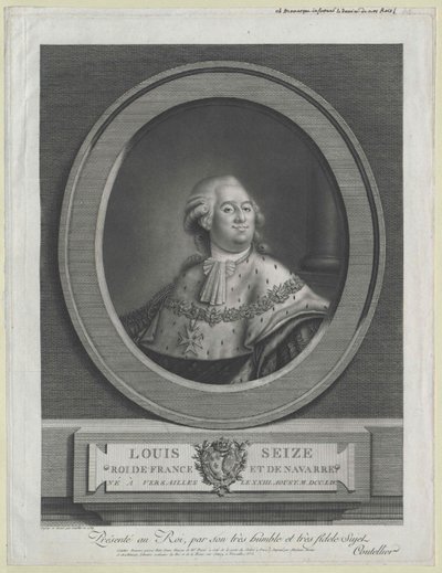 Francouzský král Ludvík XVI. od Artist Unknown