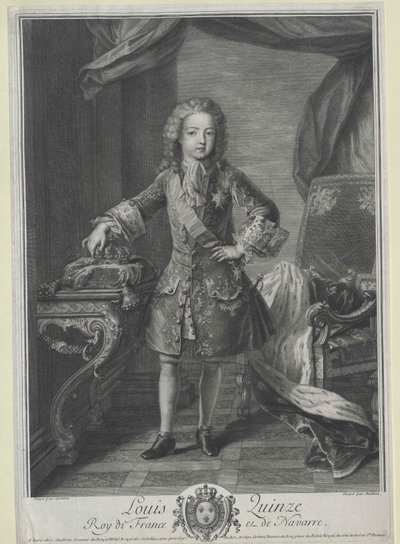 Francouzský král Ludvík XV. od Artist Unknown