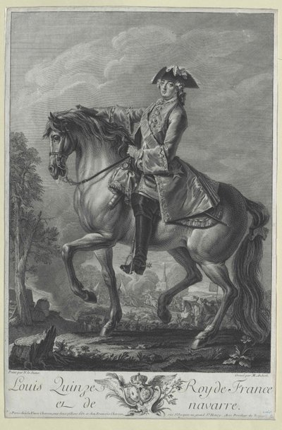 Francouzský král Ludvík XV. od Artist Unknown