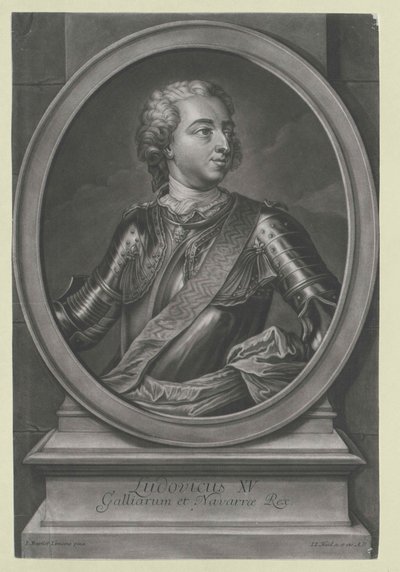 Francouzský král Ludvík XV. od Artist Unknown