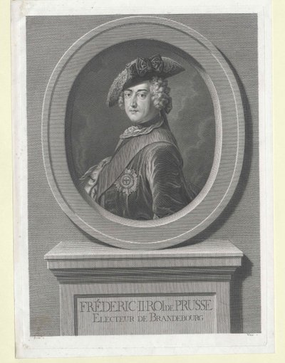 Pruský král Fridrich II. od Artist Unknown