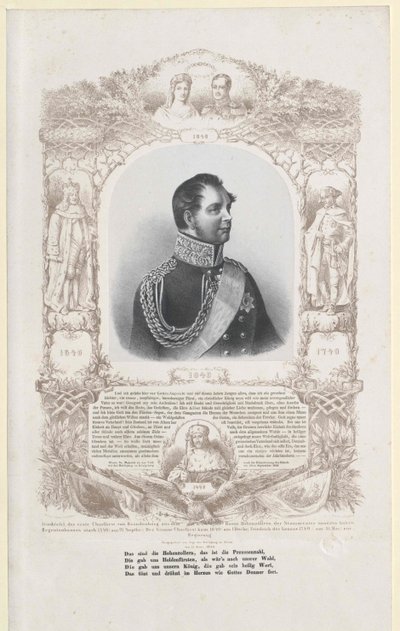 Pruský král Fridrich Vilém IV. od Artist Unknown