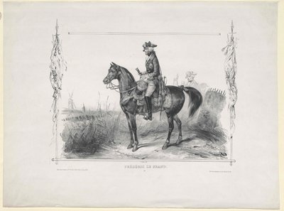 Pruský král Fridrich II. od Artist Unknown