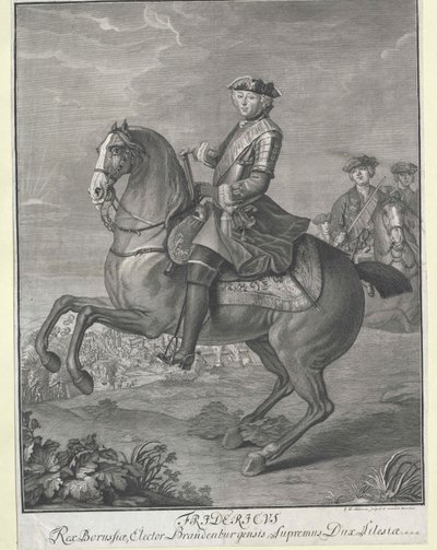 Pruský král Fridrich II. od Artist Unknown