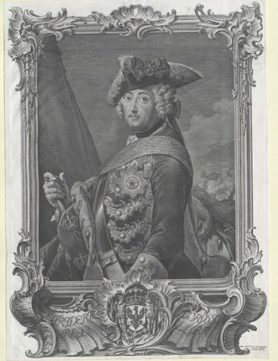 Pruský král Fridrich II. od Artist Unknown