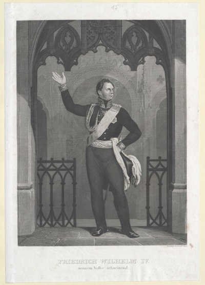 Pruský král Fridrich Vilém IV. od Artist Unknown