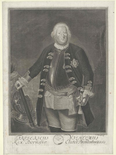 Pruský král Fridrich Vilém I. od Artist Unknown