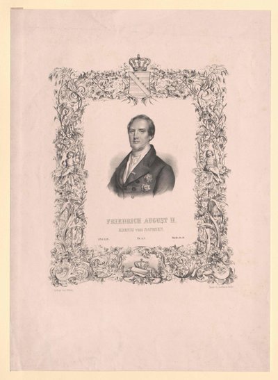 Saský král Fridrich August II. od Artist Unknown